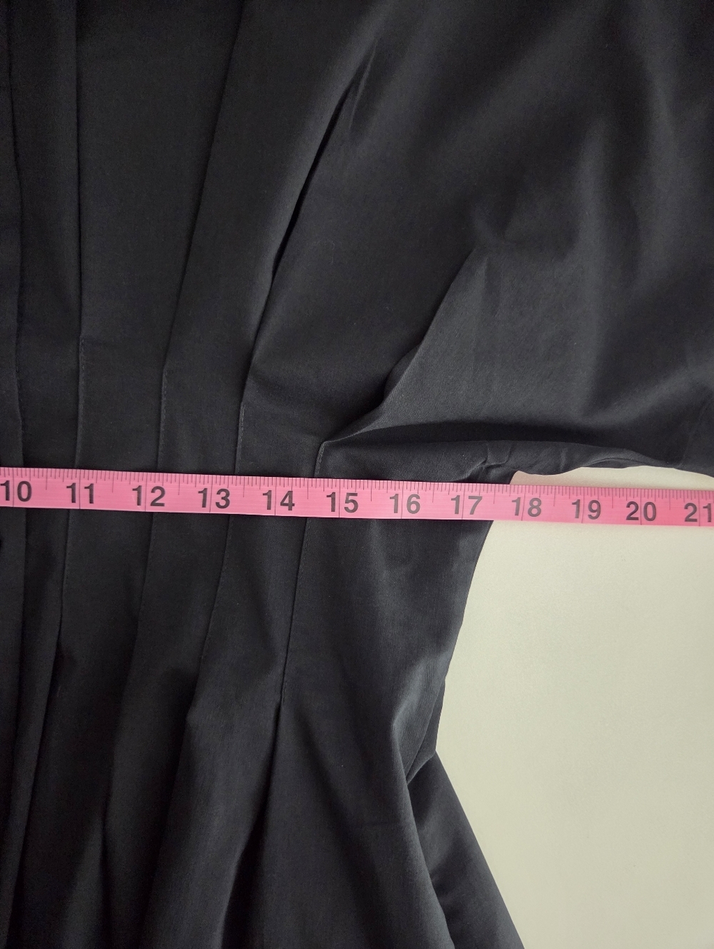 Anthro Exquise Tobie Button Up Pintuck Kimono Sleeve Fit & Flare Shirt Dress - Picture 10 of 14